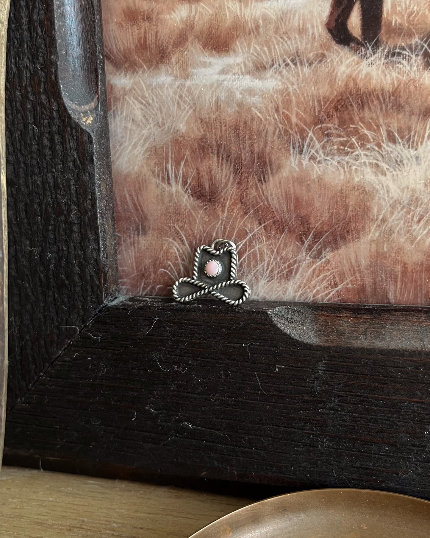 Pink Conch Cowboy Hat Charm